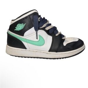Nike Air Jordan 1 Mid Black/Mint Green – Size 6.5Y